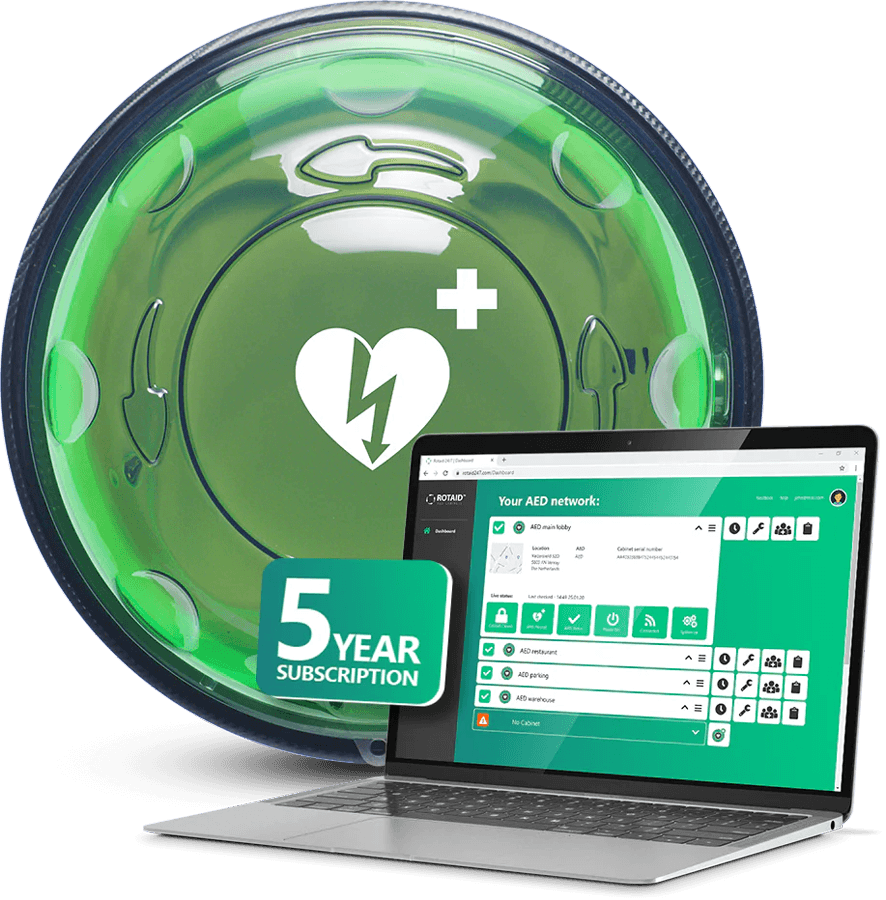 The ROTAID 24/7 Monitored AED Cabinet