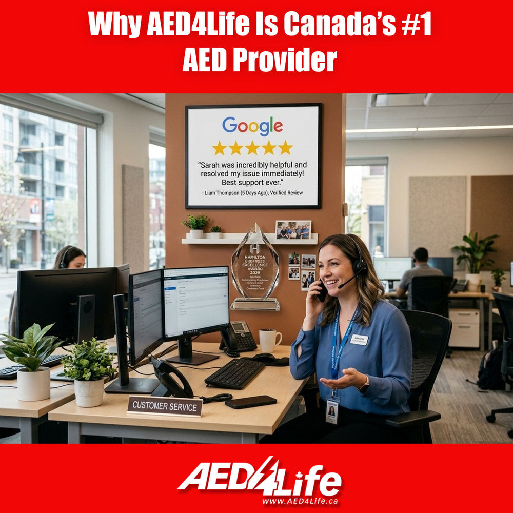 Customer Service Team at AED4life office setting