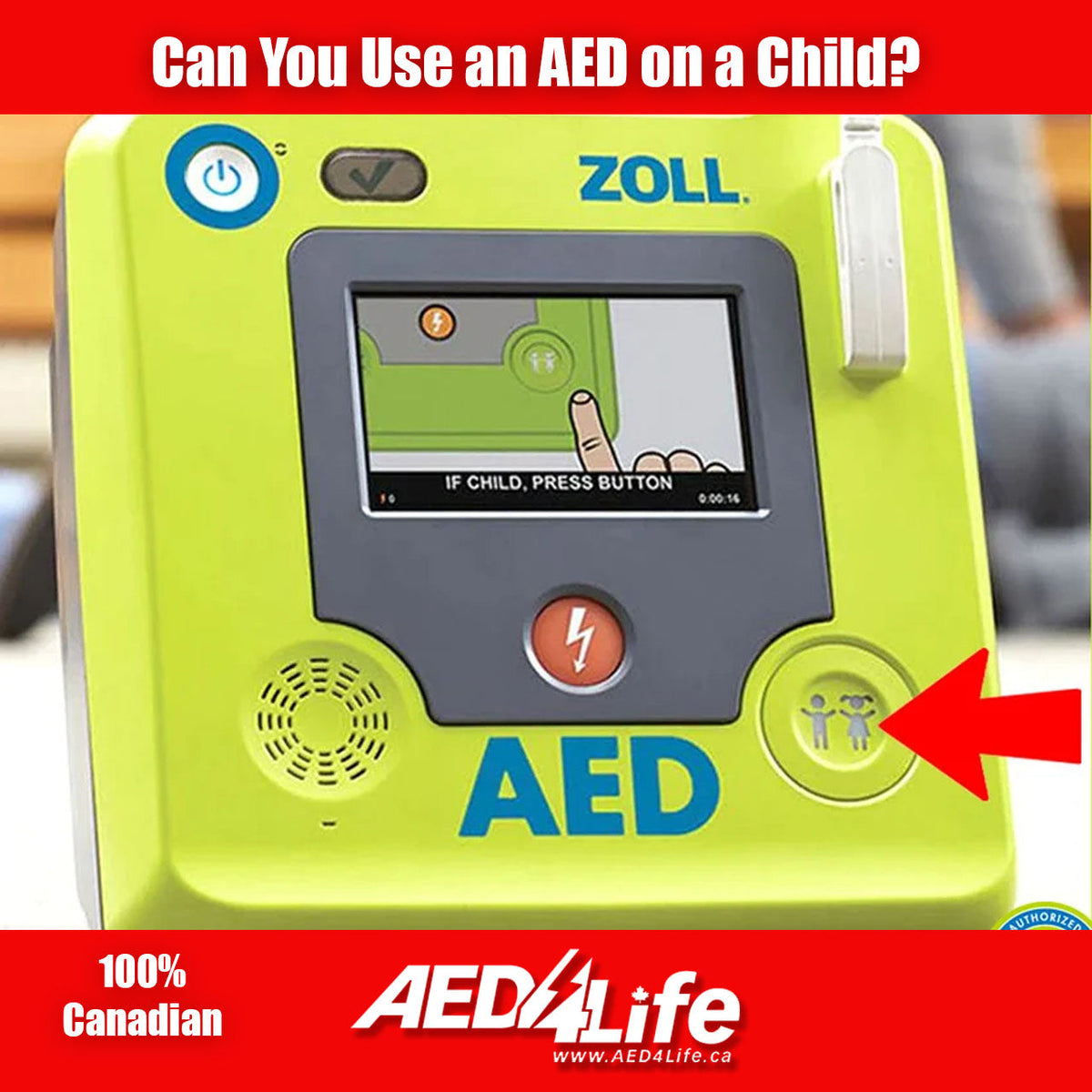 ZOLL AED 3 using a Pedi Button