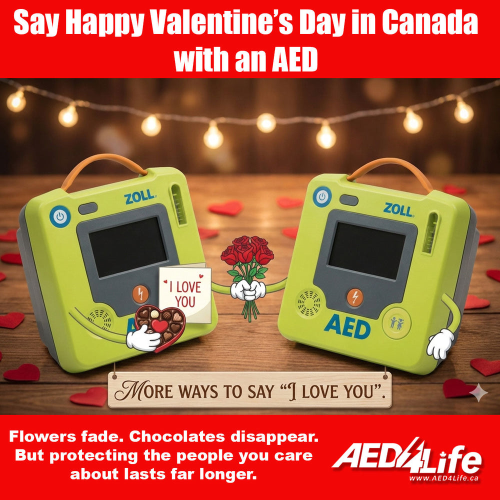 2 ZOLL 3 AED units sharing Flowers on Valentines day