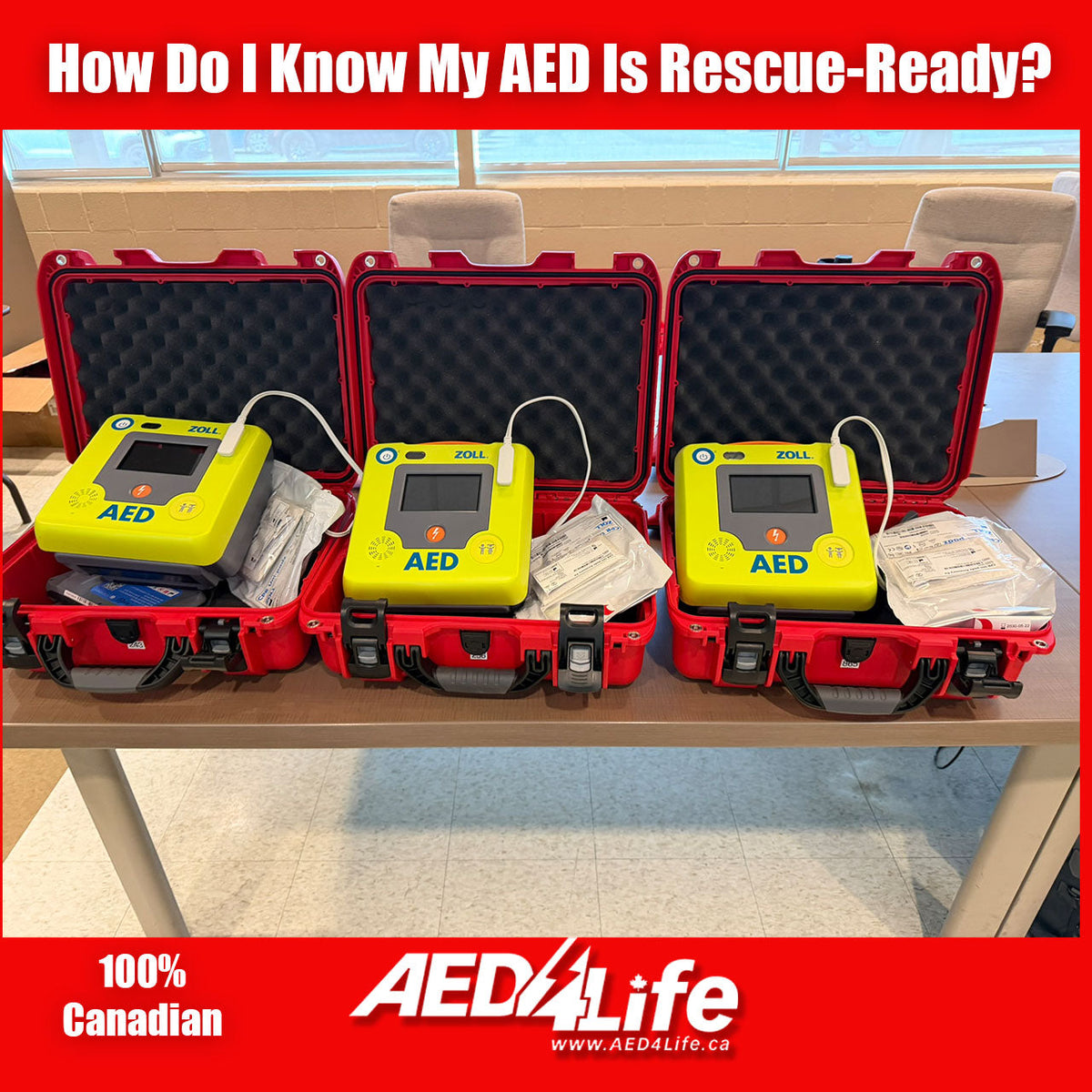 3 ZOLL AED  3 units on a table