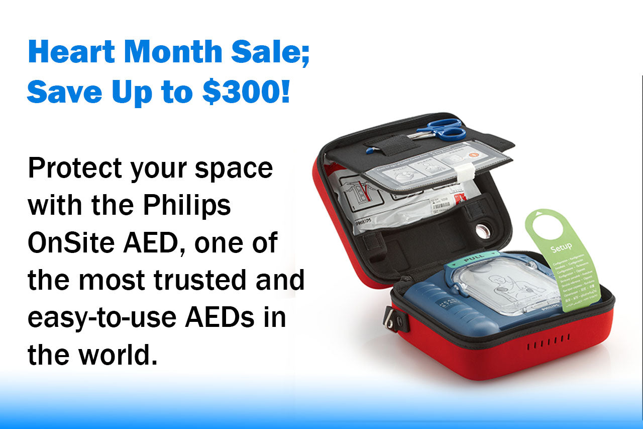 Save Up to $300 on the Philips OnSite AED Heart Month !