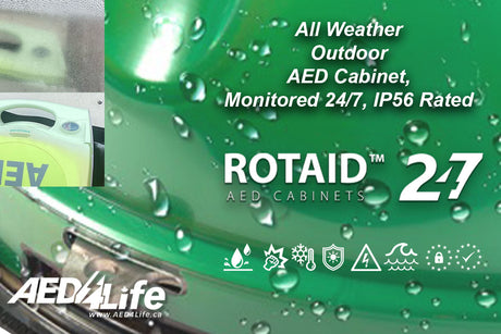 Rotaid 24/7 Monitored AED Cabinet