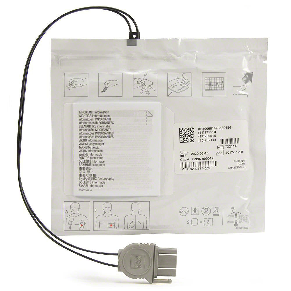Électrodes Physio-Control QUIK-COMBO avec système de pré-connexion REDI-PAK
