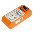 The Cardiac Science G5 Battery, designed for the Powerheart G5 AED device, features labels, a barcode, and a black connector.