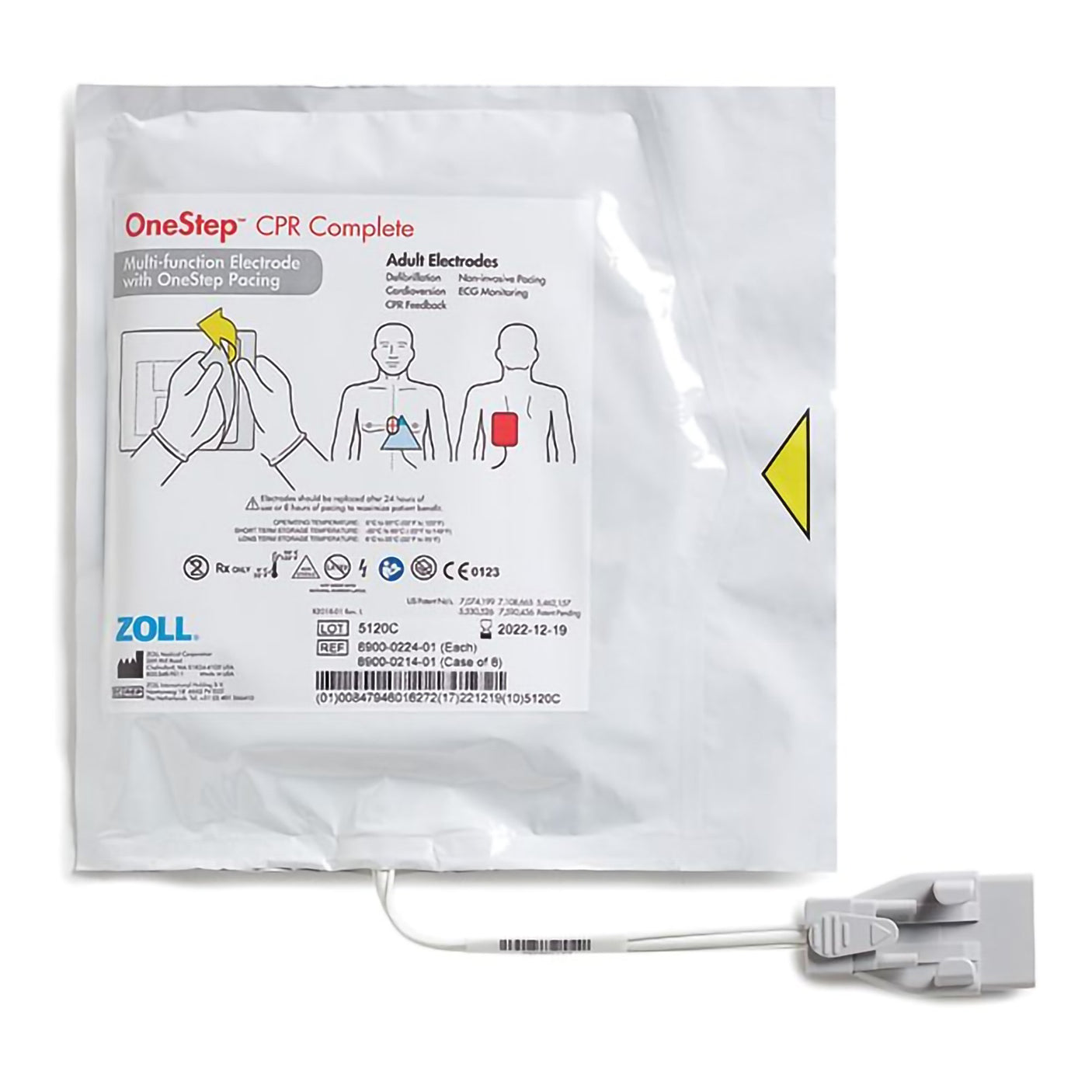 ZOLL OneStep CPR electrodes in package