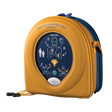 AED HeartSine samaritan PAD defibrillator in a yellow and blue case.