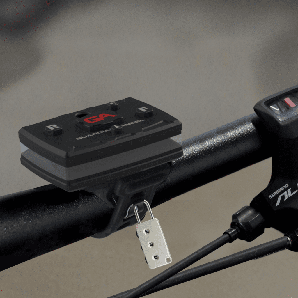 Bike/Rail Rubber Strap Mount with Magnetic Mount Bike View