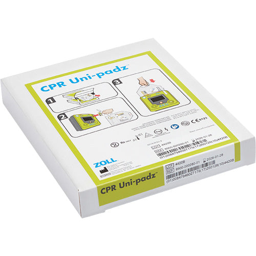 CPR Uni-padz packaging with ZOLL branding on a white background