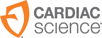 Cardiac Science logo with orange and gray design