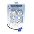 Defibtech Pediatric Electrode Set for the Lifeline AED, featuring clear placement diagrams on the front of the packaging.