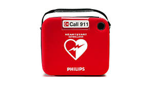 Philips Home AED in red carry case