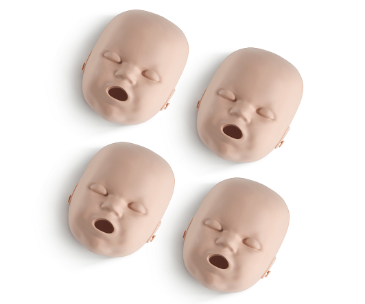 Face Skin Replacement for PRESTAN Professional Infant Manikin, 4-Pack (Medium Skin)