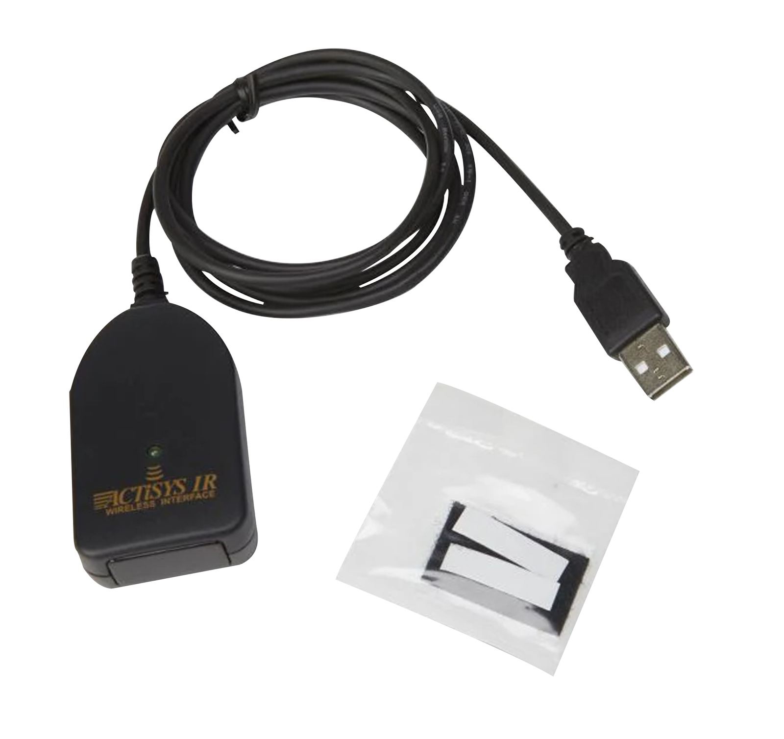 ZOLL USB IrDA Adapter with coiled cable and pouch—perfect for connecting ZOLL AED Plus or AED Pro devices.